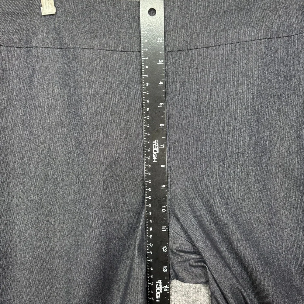 Chicos So Slimming Crop Pants 2 Womens 12 Gray Stretch Pull On Tummy Control
